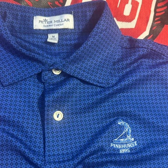 Peter Millar Youth Polo Shirt - Coral and Navy - Picture 3 of 6